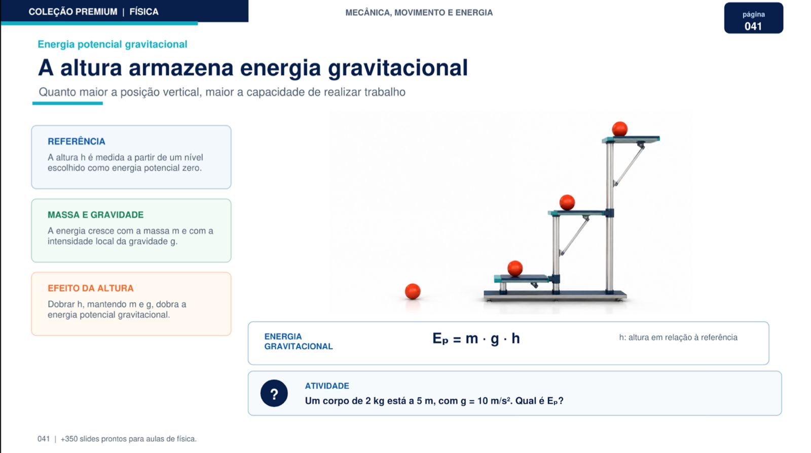 Slide de Física — Energia potencial gravitacional