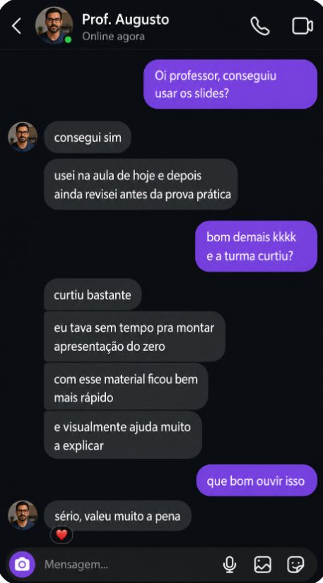 Depoimento do Prof. Augusto sobre os slides de física